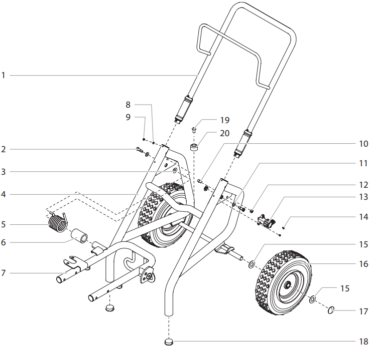 Impact 1040T Upright Cart Assembly